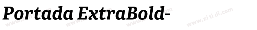 Portada ExtraBold字体转换